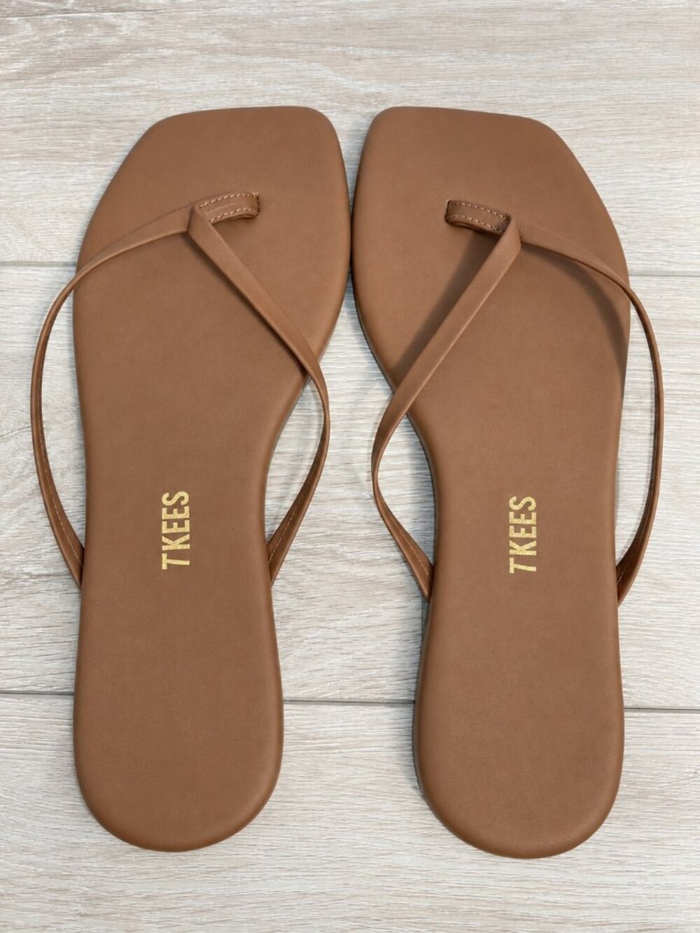 TKEES Square Toe Lily Sandals-Ganache Size 8